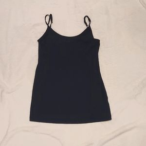 Spaghetti strap navy blue tank top.